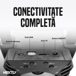 Boxa bluetooth portabila NEXTLY, maner integrat, iluminare LED RGB, port USB/TF, incarcare USB, 5W, 18x11cm, negru - imagine 6
