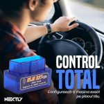 Tester auto, interfata OBD 2 Bluetooth NEXTLY, diagnoza auto, stergere erori, ELM327, multimarca, albastru - imagine 8