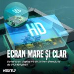 Consola portabila 6000+ jocuri NEXTLY, X6, ecran 3.5 inch, rezolutie 640x480, HD, card sd inclus 32GB, multiplayer, difuzor, redare muzica/video/e-book, acumulator 2000 mah, incarcare tip C, conectare tv, alb - imagine 3