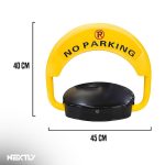 Blocator automat de parcare cu incarcare solara NEXTLY, 2 telecomenzi incluse, control de la distanta 50m, greutate maxima suportata 2 tone, alarma, incarcator priza inclus, rezistent la apa si inghet, galben-negru - imagine 10