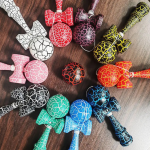 Set 5 x Kendama profesionala NEXTLY, design crapat, lemn natural, multicolor, 18x7cm - imagine 6