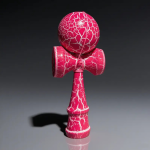 Kendama profesionala din lemn NEXTLY, design crapat, 18cm, negru - imagine 9