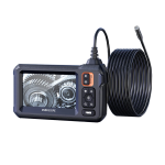 Camera Endoscop industrial cu monitor NEXTLY, Ecran 4, 3 INCH, 1080P HD, Cablu semi-rigid 5m, flexibil, 3 adaptoare - oglinda, magnet, carlig, intensitate lumina reglabila, zoom digital, luminozitate ajustabila, contrast reglabil, negru