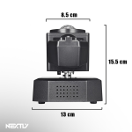Proiector LED RGBW profesional NEXTLY, rotativ, 3 capete, 4 LED x 23W RGBW, 2 x laser 50mW, 115W LED 4 in 1, control telecomanda si DMX, 12 jocuri de lumina integrate, sincronizare muzicala, stroboscop, DJ, PARTY, DISCO, Negru - imagine 10