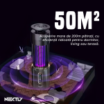 Lampa UV anti insecte, tantari si muste NEXTLY, 2 in 1, acumulator, cu functie de lampa de veghe, temporizator 2/4/6 h, suport de masa, perete si carlig de agatare, 5W, 11x28 cm, incarcare tip C, albastru-negru - imagine 7