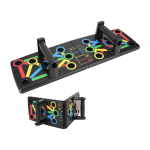 Placa fitness NEXTLY, pliabila, cu manere ergonomice, 63x18cm, negru