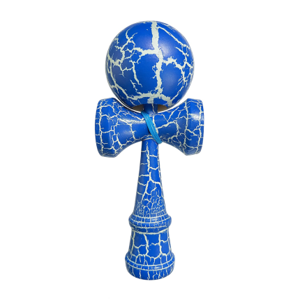 Kendama profesionala NEXTLY, design crapat, 18x7cm, albastru