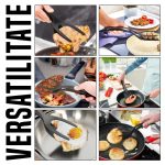 Set 2 x Spatula-cleste pentru carne/peste/alimente NEXTLY, ustensila 2 in 1 pentru intors/ridicat/prins alimentele, maner ergonomic, material PP non-toxic, rezistenta la temperaturi ridicate, negru - imagine 3