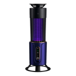 Lampa UV anti insecte, tantari si muste NEXTLY, 2 in 1, acumulator, cu functie de lampa de veghe, temporizator 2/4/6 h, suport de masa, perete si carlig de agatare, 5W, 11x28 cm, incarcare tip C, albastru-negru
