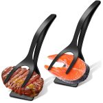 Set Friteuza cu aer cald 1400W, spatula-cleste si forma de silicon NEXTLY, control touch, capacitate 10L, interior iluminat, geam, 7 functii presetate pentru preparate, temperatura reglabila 80-210°C, timp reglabil, afisaj digital, negru - imagine 12
