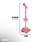 Microfon copii cu stativ NEXTLY, modulabil 70-100cm, detasabil, albastru, 70x21cm - imagine 8
