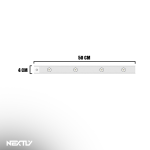 Lampa LED cu senzor de miscare NEXTLY, lumina rece/calda/neutra, incarcare USB, 50x4cm, alb - imagine 8