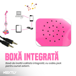 Microfon copii cu stativ NEXTLY, modulabil 70-100cm, detasabil, albastru, 70x21cm - imagine 4
