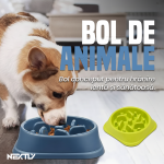 Bol hrana animale NEXTLY, hranire lenta, material sigur, ABS, usor de curatat, verde - imagine 2