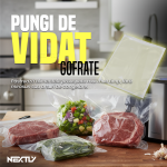 Set 100 pungi pentru vidat NEXTLY, gofrate, lavabile, 35.5x25.5cm - imagine 2
