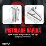 Scaun auto copii NEXTLY, reglabil, protectie cap, negru-albastru, 30x20x50cm, 6 luni - 4 ani - imagine 7