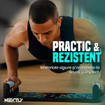 Placa fitness flotari NEXTLY, pliabila, manere ergonomice, sistem ghidaj pe culori umeri/piept/spate/triceps, portabila, 63.5x17.8cm, multicolora - imagine 5