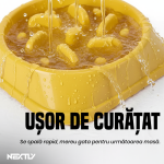 Bol hrana animale NEXTLY, hranire lenta, material sigur, ABS, usor de curatat, roz - imagine 6