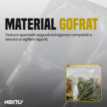 Set 100 pungi pentru vidat NEXTLY, gofrate, lavabile, 35.5x25.5cm - imagine 5