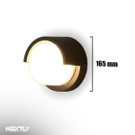 Aplica de perete NEXTLY, LED, lumina calda, pentru exterior si interior, design modern, corp aluminiu, nx6, negru - imagine 9