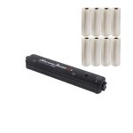 Set aparat de vidat NEXTLY cu 8 role pungi, 500x28cm, negru, pentru carne si legume