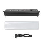 Set aparat de vidat NEXTLY cu 100 pungi gofrate 25x17cm, negru, pentru carne si legume - imagine 10
