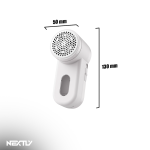 Aparat electric de curatat scame NEXTLY, pentru haine/canapea/lenjerii de pat, 2 trepte de viteza, incarcare USB, alb - imagine 11