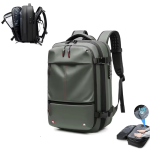 Rucsac extensibil cu vacuum si cifru NEXTLY, multiple compartimente, calitate premium, impermeabil, 49x32x15cm, verde