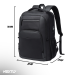 Rucsac multifunctional NEXTLY, multiple compartimente, impermeabil, port USB, material calitativ, respirabil, atasare pe troler, maner, 50x35x10cm, negru - imagine 10