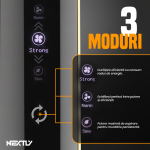 Aspirator vertical cu functie de mop si auto NEXTLY, lumina LED, 4 capete interschimbabile, afisaj digital, indicator baterie, 3 trepte de viteza, negru - imagine 10