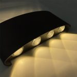Aplica LED de perete, NEXTLY, 8 Leduri, lumina sus si jos, iluminat exterior si interior, 8W, 3000K, lumina calda, IP65, aluminiu, alb - imagine 9