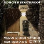 Aplica LED de perete, NEXTLY, 6 Leduri, lumina sus si jos, iluminat exterior si interior, 6W, 3000K, lumina calda, IP65, aluminiu, alb - imagine 6