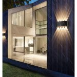 Aplica LED de perete, NEXTLY, 8 Leduri, lumina sus si jos, iluminat exterior si interior, 8W, 3000K, lumina calda, IP65, aluminiu, alb - imagine 8