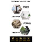 Aplica LED de perete, NEXTLY, 8 Leduri, lumina sus si jos, iluminat exterior si interior, 8W, 3000K, lumina calda, IP65, aluminiu, alb - imagine 3