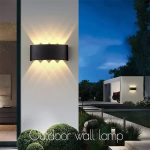 Aplica LED de perete, NEXTLY, 8 Leduri, lumina sus si jos, iluminat exterior si interior, 8W, 3000K, lumina calda, IP65, aluminiu, alb - imagine 10