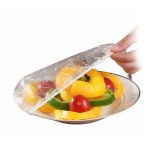 Set 100 pungi alimentare cu elastic NEXTLY, rezistenta la temperaturi intre -60°C si 110°C, material sigur PE, 30cm diametru, transparent