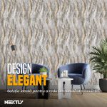 Rola tapet autoadeziv premium NEXTLY, marmura gri-auriu, waterproof, ajustabil, adeziv puternic, usor de montat, acoperire 3.6 mp, 120x300 cm, 2.5 mm grosime, gri-auriu - imagine 11