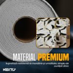 Rola tapet autoadeziv premium NEXTLY, tapet marmura alba, waterproof, ajustabil, adeziv puternic, usor de montat, acoperire 3.6 mp, 120x300 cm, 2.5 mm grosime, alb cu model 02-2 - imagine 11