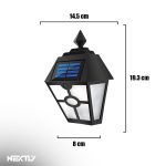 Set 2 x Lampa de exterior cu incarcare solara NEXTLY, senzor de lumina, IP65, buton ON/OFF, ABS, 19.3x14.5cm, negru - imagine 7