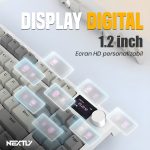 Tastatura Mecanica Wireless cu Iluminare RGB pentru Gaming NEXTLY, Ecran TFT, Knob multifunctional, Bluetooth, 2, 4Ghz, USB-C, 3 Conexiuni BT/Wired/Wireless, Switch-uri Bleo, Hot Swappable, Gasket, Attack Shark, Low Profile, Ultra-Silentioasa, K86, Alb - imagine 8