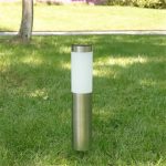 Lampa solara de exterior cu tarus NEXTLY, pentru gradina, decorativa, lumina calda/rece, senzor de lumina, waterproof, cilindrica, argintiu-alb - imagine 9