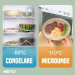 Set 100 pungi alimentare cu elastic NEXTLY, rezistenta la temperaturi intre -60°C si 110°C, material sigur PE, 30cm diametru, transparent - imagine 6