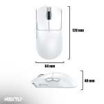 Mouse de Gaming Wireless x11 Bluetooth 800-22000 DPI NEXTLY, Statie de Incarcare Wireless cu Iluminare RGB, Shark Attack, LightWeight 62g, 125-1000Hz, PAW3311, USB/BT/Wireless, 400IPS, butoane programabile, Android, Win, MacOS, universal, Alb - imagine 10