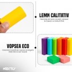 Set joaca constructii NEXTLY, 100 de piese colorate din lemn, diferite forme si marimi, vopsea ecologica si non-toxica, 3+ ani, multicolor - imagine 7