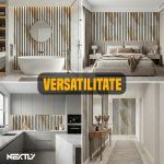 Rola Tapet autoadeziv 3D premium tip Riflaj NEXTLY, imitatie Marmura Alba-Aurie, rezistent la apa, spuma moale si pvc, 5 mm grosime, adeziv puternic, 58x300cm, alb-auriu - imagine 10