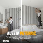 Rola Tapet autoadeziv Premium tip Riflaj NEXTLY, imitatie Marmura Alb Auriu Negru, rezistent la apa, spuma moale si pvc, 5 mm grosime, adeziv puternic, 58x300cm, auriu-alb-negru - imagine 9