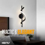Aplica de perete NEXTLY, pentru interior, LED, lumina calda, design modern, 36x16cm, negru - imagine 5