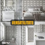 Rola tapet autoadeziv premium NEXTLY, tapet marmura alba, waterproof, ajustabil, adeziv puternic, usor de montat, acoperire 3.6 mp, 120x300 cm, 2.5 mm grosime, alb cu model 02-2 - imagine 6
