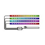 Lumini Ambientale Auto Smart NEXTLY, Kit 4 Benzi LED RGB 22.5 cm lungime, 12 LED, control smart prin aplicatie, telecomanda, alimentare USB