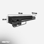 Organizator de perete pentru bucatarie NEXTLY, suport pentru ustensile/tacamuri/prosoape, carlige mobile, fixare cu suruburi/adeziv, metalic, 70x12.5x10cm, negru - imagine 9